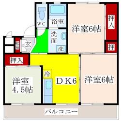 羽犬塚駅 徒歩51分 3階の物件間取画像